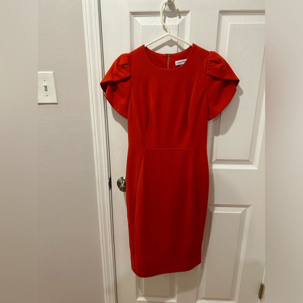 NWOT Calvin Klein Burnt Orange Dress Size 4